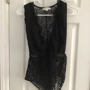 Stella Luce black lace bodysuit